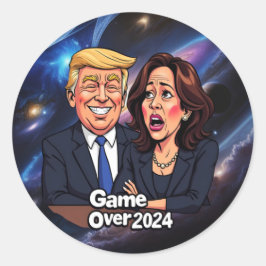 Pegatina Redonda Donald Trump Kamala harris
