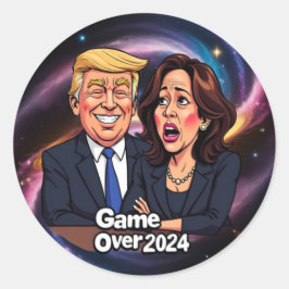 Pegatina Redonda Donald Trump Kamala harris