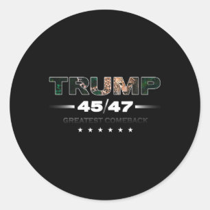 Pegatina Redonda Donald Trump Leopard imprime las mejores mujeres d