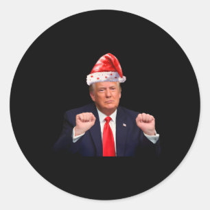 Pegatina Redonda Donald Trump Navidades Funny presidente 47 Trump S
