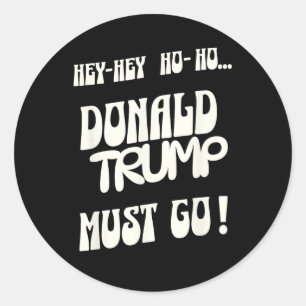 Pegatina Redonda Donald Trump no debe convertirse en rey no es auto
