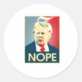 Pegatina Redonda Donald Trump NOPE — Anti-Trump 2016 -
