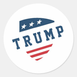 Pegatina Redonda Donald Trump president make America great again