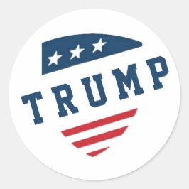 Pegatina Redonda Donald Trump president make America great again