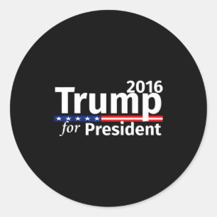 Pegatina Redonda Donald trump presidente 2016 republicano Donald