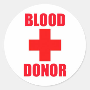 Pegatina Redonda Donante de sangre