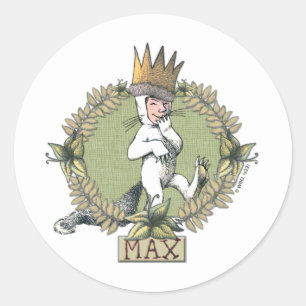 Pegatina Redonda Donde las cosas salvajes   Insignia de Max