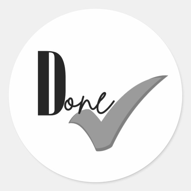 Pegatina Redonda Done (Anverso)