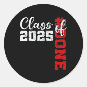 Pegatina Redonda #done Llamada De 2025 - Graduación Vintage Para El