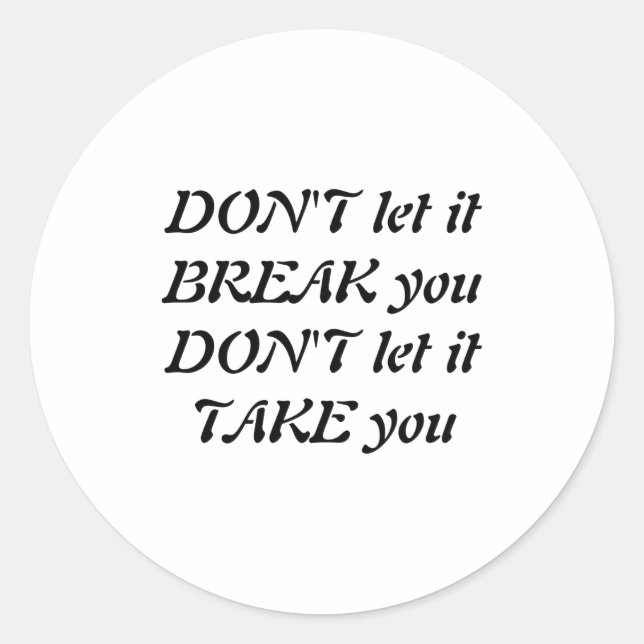 Pegatina Redonda Dont  (Anverso)