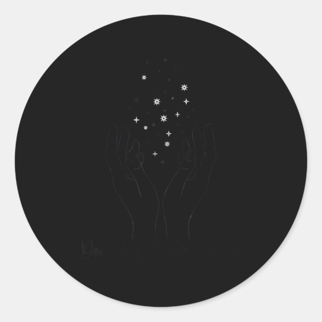 Pegatina Redonda Don't Hide Your Magic Motivational Quote Sitive Vi (Anverso)