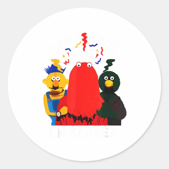 Pegatina Redonda Don't Hug Me I'm Eds Funny Saying Sarcasm  (Anverso)