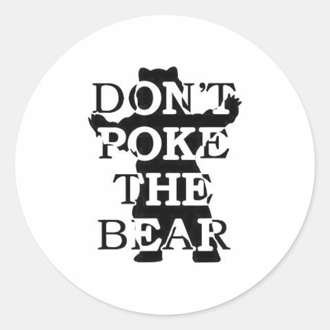 Pegatina Redonda Don't Ke The Bear  (Anverso)