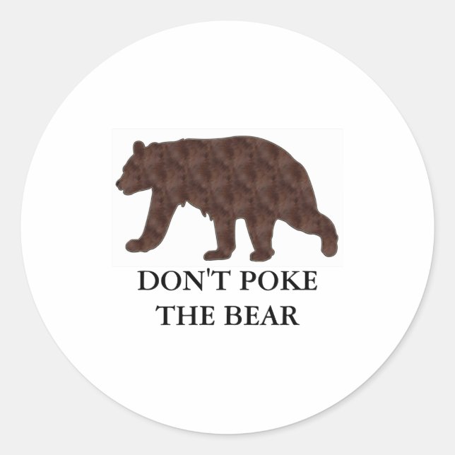 Pegatina Redonda Dont Ke The Bear  (Anverso)