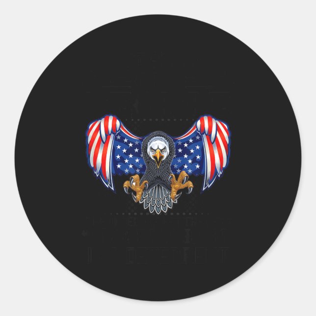 Pegatina Redonda Don't Off Old People The Older We Get Eagle &amp;  (Anverso)