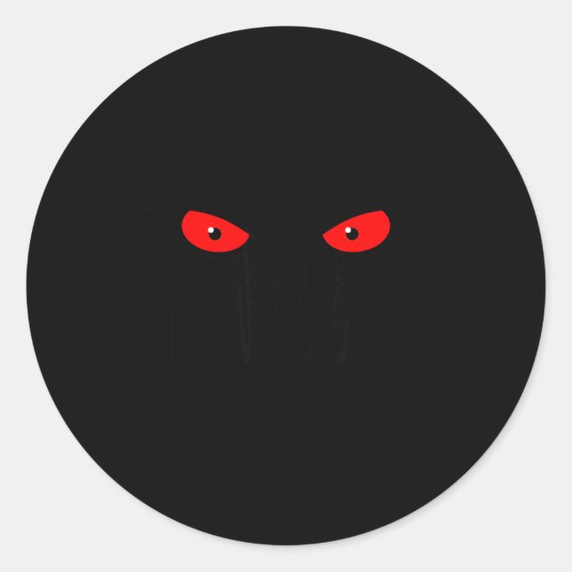 Pegatina Redonda Don't Push My Buttons_ Red Eyes _ Sarcastic Attitu (Anverso)