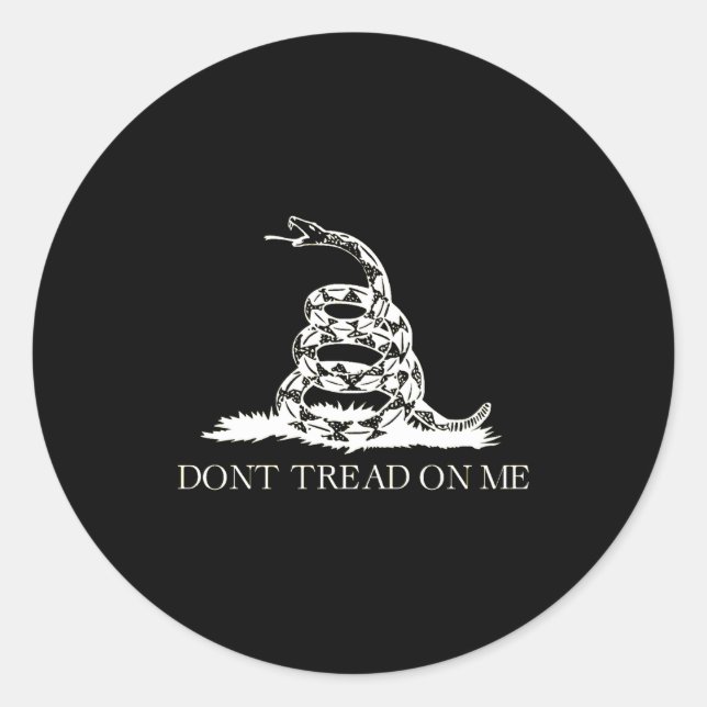 Pegatina Redonda Dont Tread On Me  (Anverso)