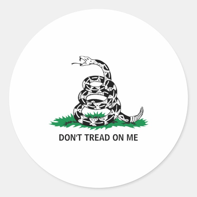 Pegatina Redonda Dont Tread On Me  (Anverso)