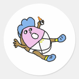 Pegatina Redonda Donut con sabor a bebé