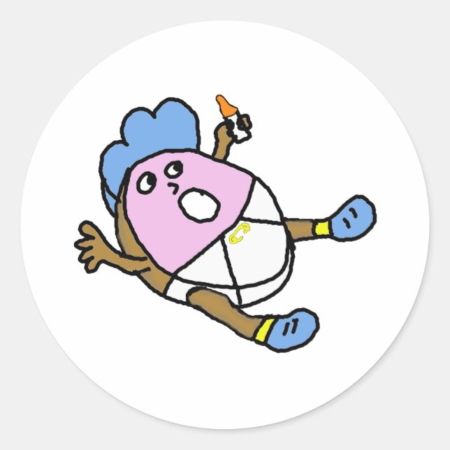 Pegatina Redonda Donut con sabor a bebé (Anverso)