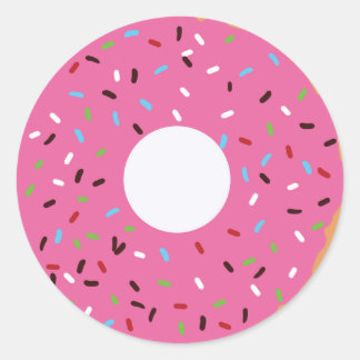 Pegatina Redonda Donut Gracias