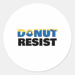 Pegatina Redonda Donut Resist Cop Chistes Sheriff