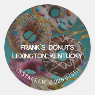 Pegatina Redonda Donuts