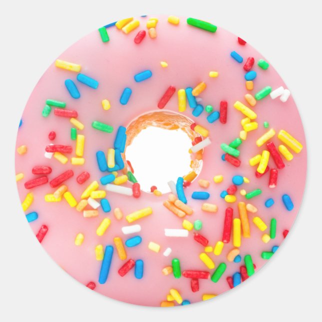 Pegatina Redonda Donuts Doughnut (Anverso)