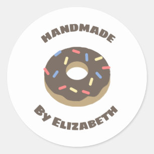 Pegatina Redonda Donuts hechos a mano