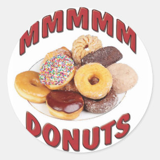 PEGATINA REDONDA DONUTS MMMM