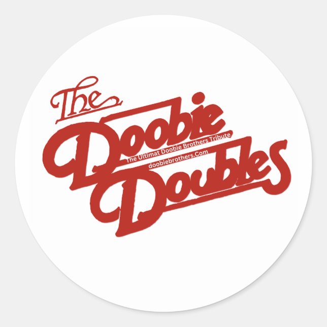 Pegatina Redonda Doobie Doubles Tables (Anverso)