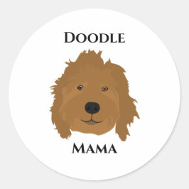 Pegatina Redonda Doodle Mama