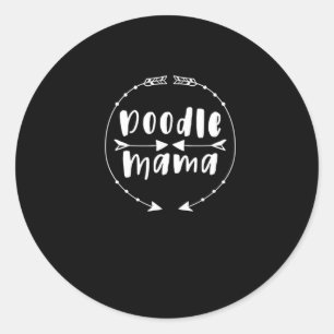 Pegatina Redonda Doodle Mama T-Shirt Golden Doodle Mom Labradoodle