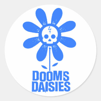 Pegatina Redonda Dooms Daisies