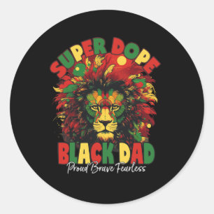 Pegatina Redonda Dope Black Dad Black History Mono