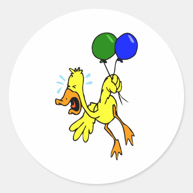 Pegatina Redonda Dopey Duck (Anverso)