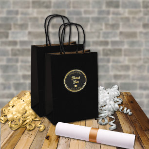 Pegatina Redonda Dorado   Black Grad Cap Class of 2023 Gracias