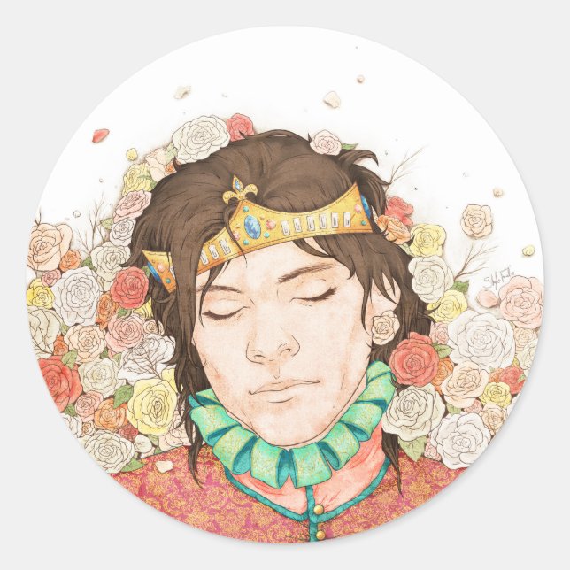 Pegatina Redonda Dormir (Anverso)