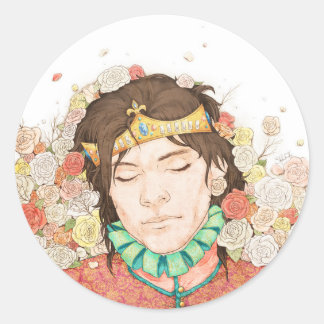 Pegatina Redonda Dormir