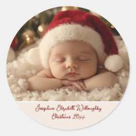 Pegatina Redonda Dormir en la paz celestial