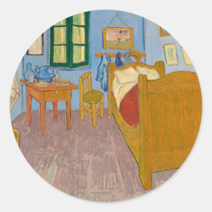 Pegatina Redonda Dormitorio en Arles   Vincent van Gogh