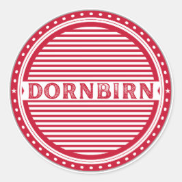 Pegatina Redonda Dornbirn City Pride Emblem – Austria Identity