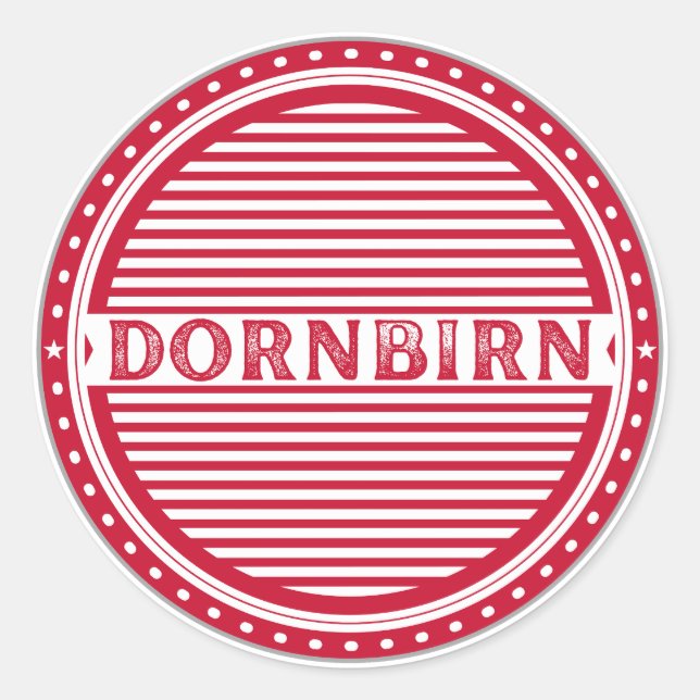 Pegatina Redonda Dornbirn City Pride Emblem – Austria Identity (Anverso)