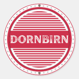 Pegatina Redonda Dornbirn City Pride Emblem – Austrian Identity
