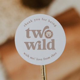 Pegatina Redonda Dos Aniversarios De León Salvajes Gracias