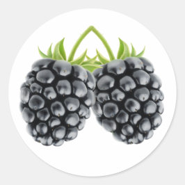 Pegatina Redonda Dos blackberries