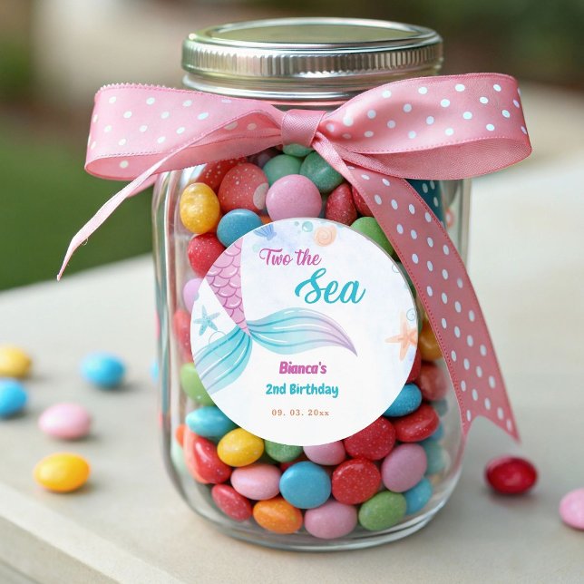 Pegatina Redonda Dos náuticos el segundo fiesta de cumpleaños del m (Subido por el creador)