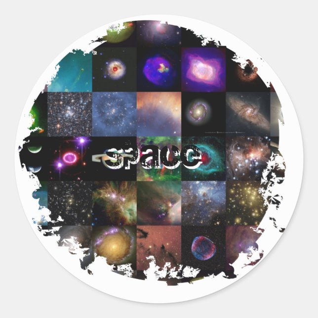 Pegatina Redonda Dos Pegatinas en crisis (Anverso)