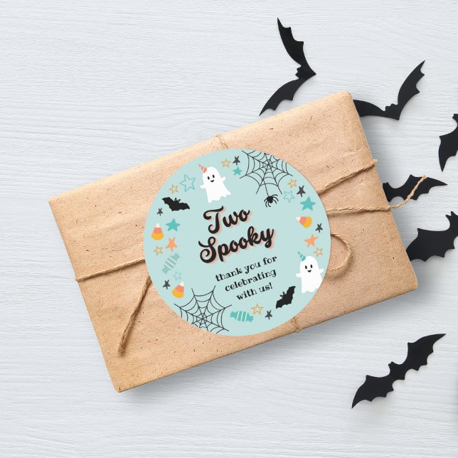 Pegatina Redonda Dos Sombríos Sexo Neutral Halloween Cumpleaños (Subido por el creador)