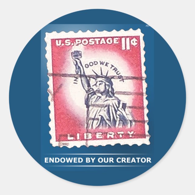 Pegatina Redonda Dotado Por Nuestro Creador (Anverso)